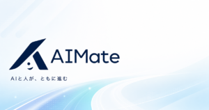 AI Mate株式会社の企業ロゴ刷新を紹介するお知らせ記事のアイキャッチ