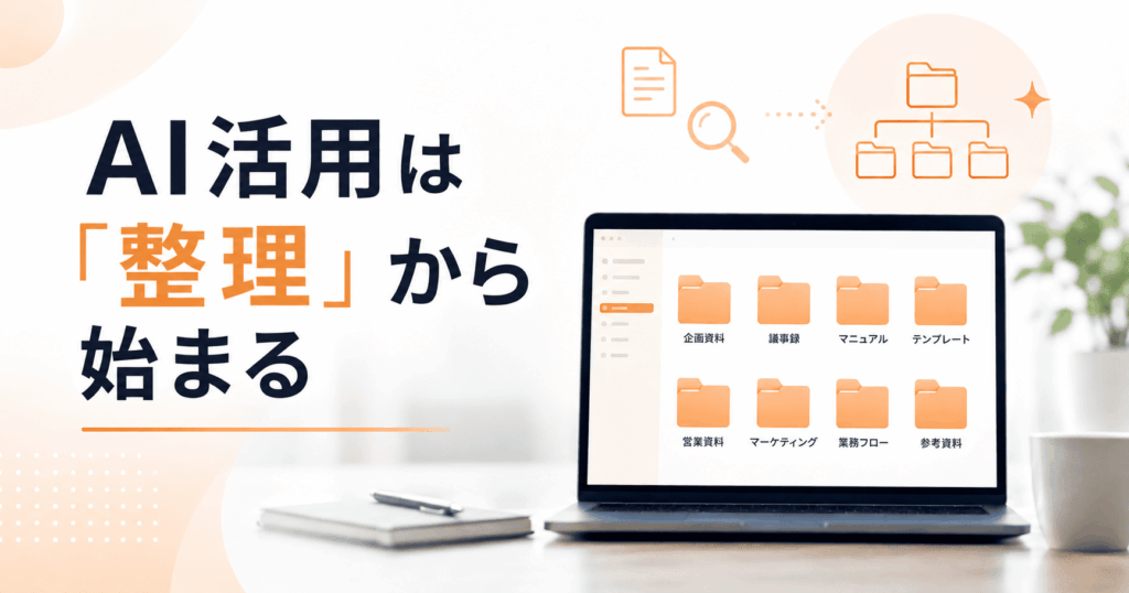 社内情報整理による業務改善イメージ