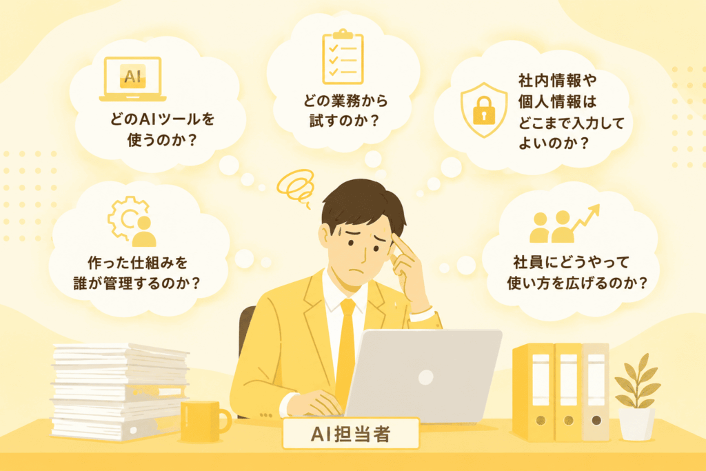AI担当者に負担集中