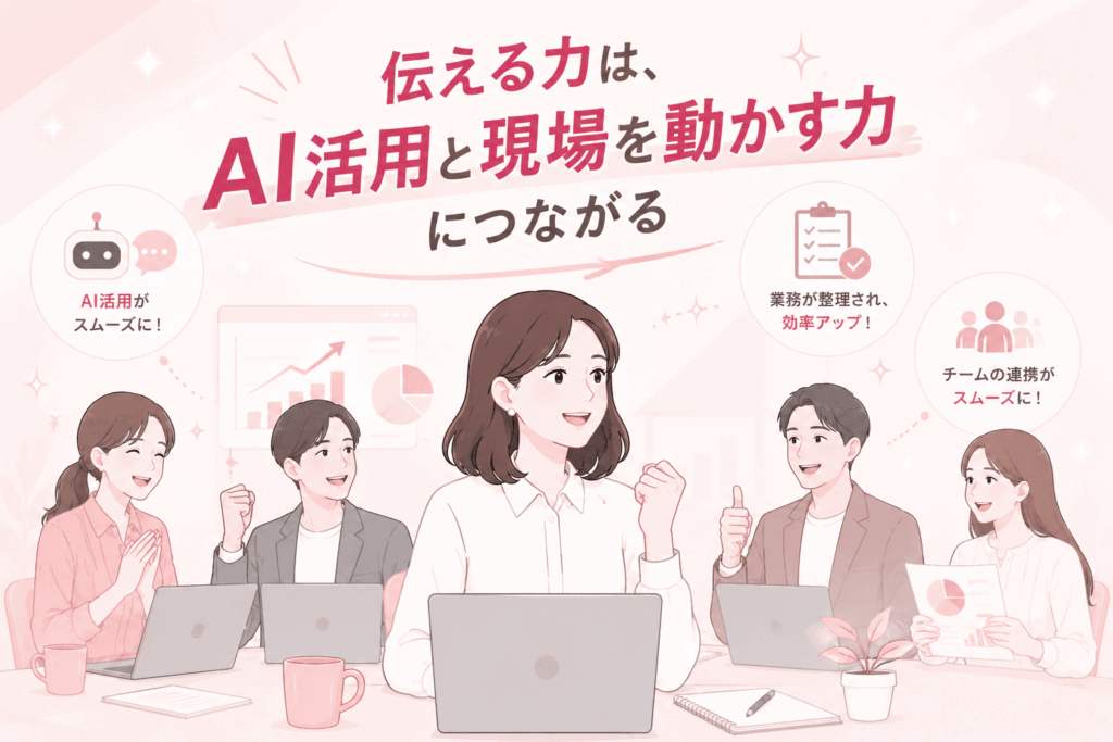 伝える力で現場を動かすイメージ図