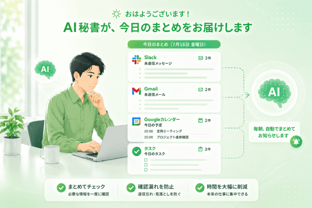 AI秘書がまとめてお届け
