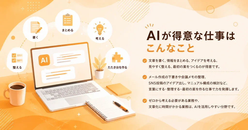 AIの活用方法を説明する画像